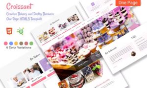 Croissant – Creative Bakery and Pastry Business One Page HTML5 Template