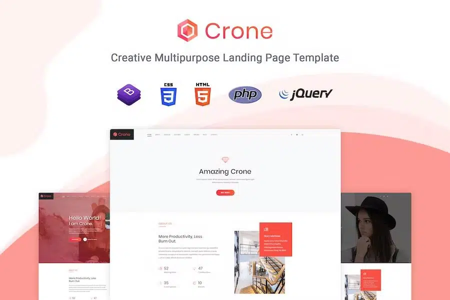 Crone – Creative Multipurpose Landing Page Template