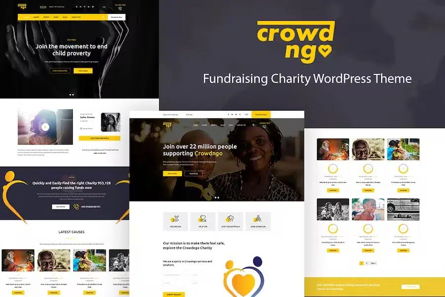 Crowdngo – Fundraising Charity WordPress Theme