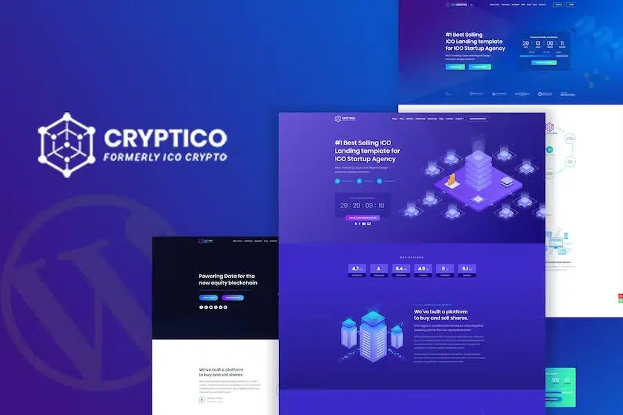 Cryptico – ICO Crypto Landing & Cryptocurrency WordPress Theme​