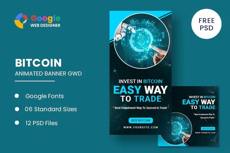 Crypto Currency Animated Banner Google Web Designe