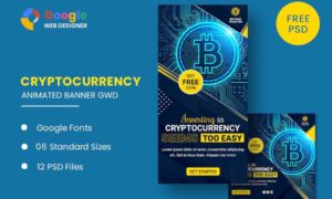 Cryptocurrency Bitcoin Animated Banner GWD