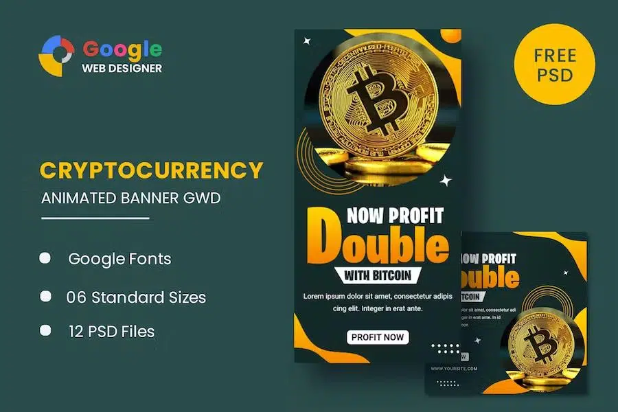 Cryptocurrency Bitcoin Google Web Designer