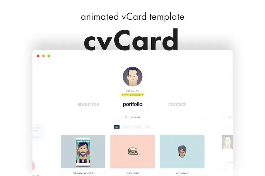 cvCard – Responsive Resume Template