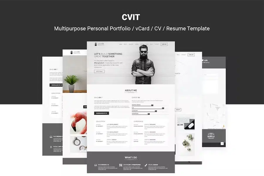 CVIT – Multipurpose Personal Portfolio vCard CV Resume Template