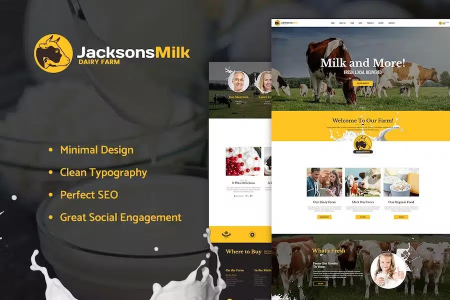 Dairy Farm & Eco Products HTML Template