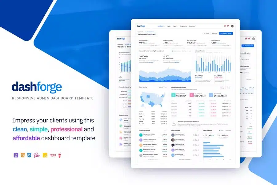 Dashforge – Responsive Admin Dashboard Template