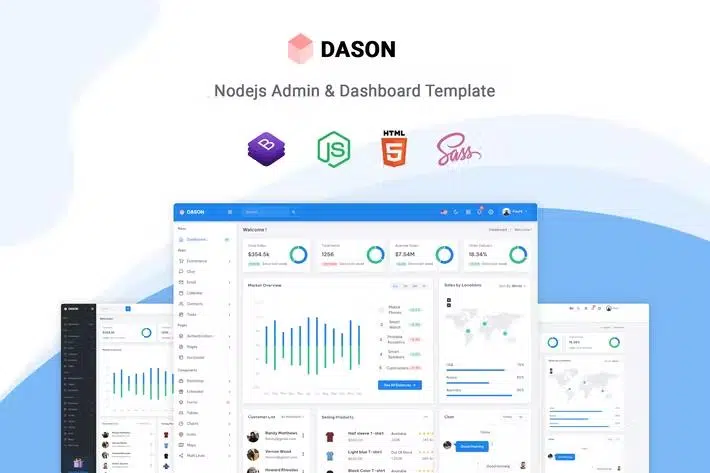 Dason – Nodejs Admin & Dashboard Template