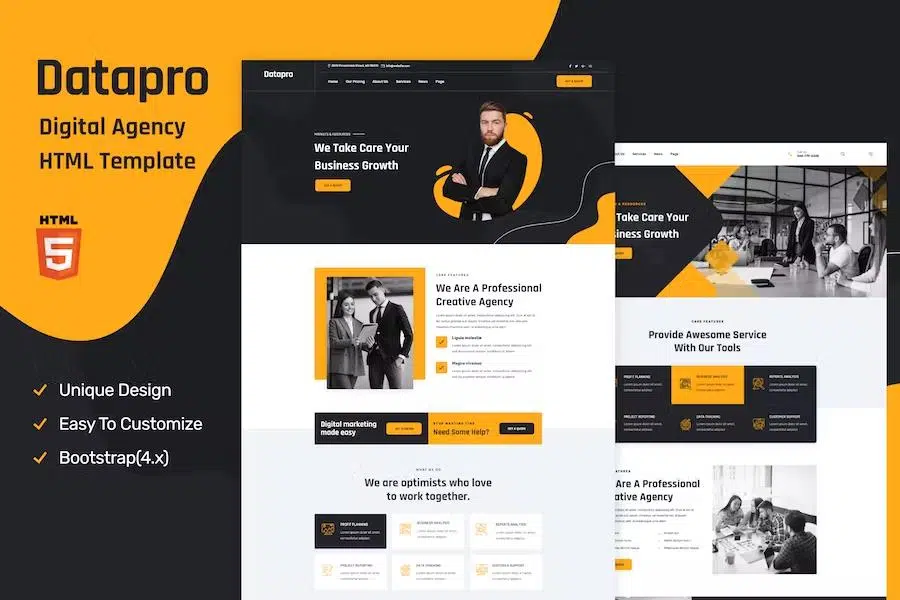 Datapro – Creativ Agency HTML Template