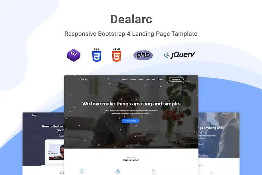 Dealarc – Responsive Startup, Agency & Business Landing Page Template