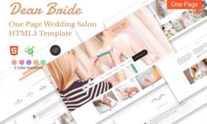 Dear Bride – One Page Wedding Salon HTML Template