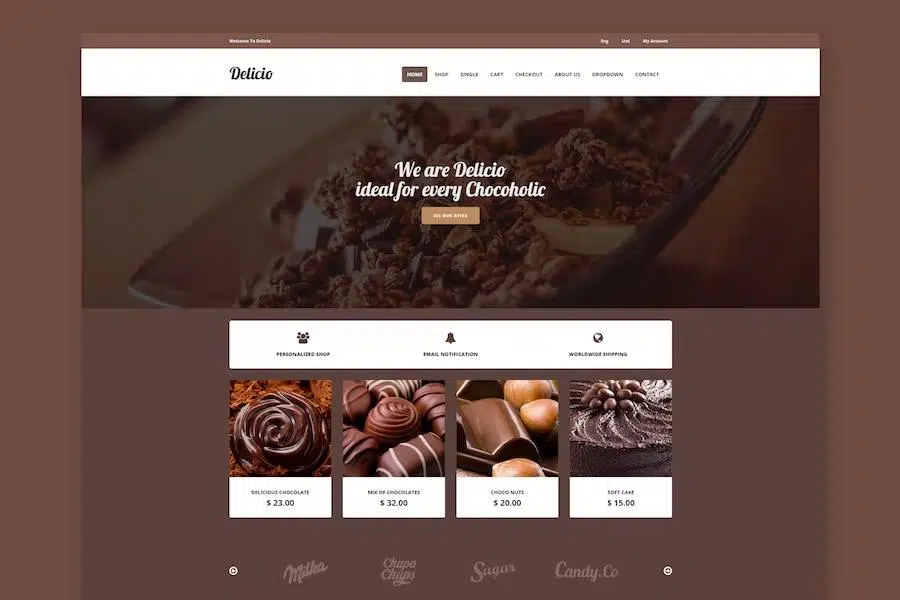 Delicio – Bakery & Food eCommerce HTML Template