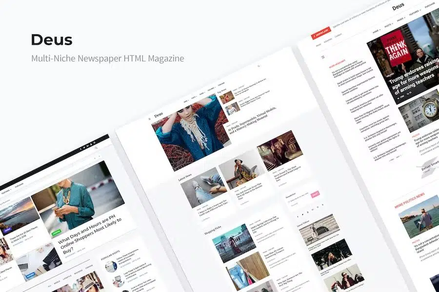 Deus – Multi-Niche Newspaper HTML Magazine