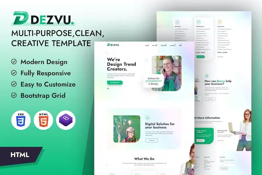 DezVu – Bring Your Vision to Life HTML Template