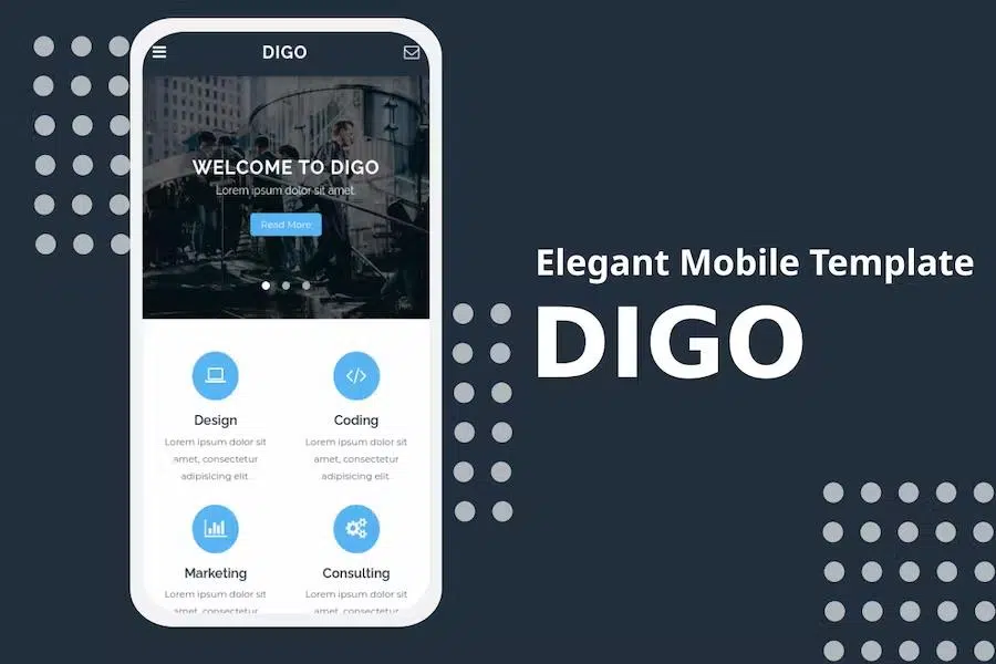 Digo – Elegant Mobile Template