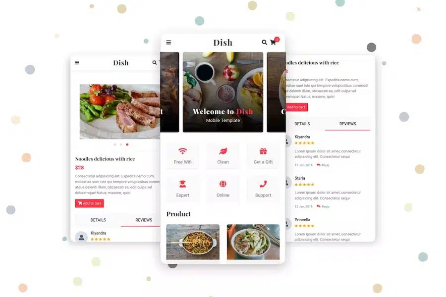 Dish – Cafe, Food and Restaurant Mobile Template