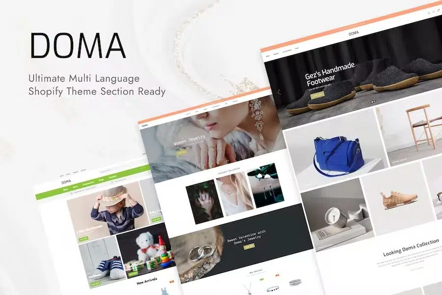 Doma – Ultimate Multi Language Shopify Theme Section Ready