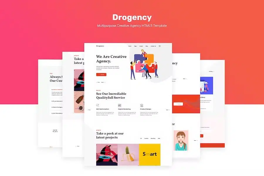 Drogency – Multipurpose Creative Agency HTML5 Template