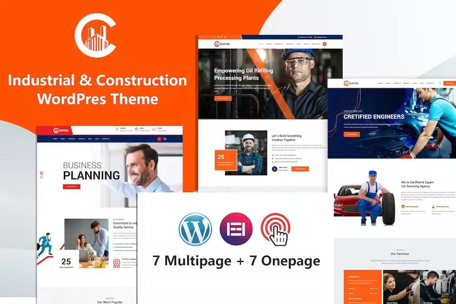 Dustra- Factory Industrial & Construction WordPress Theme