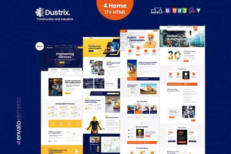 Dustrix – Construction & Industry HTML Template