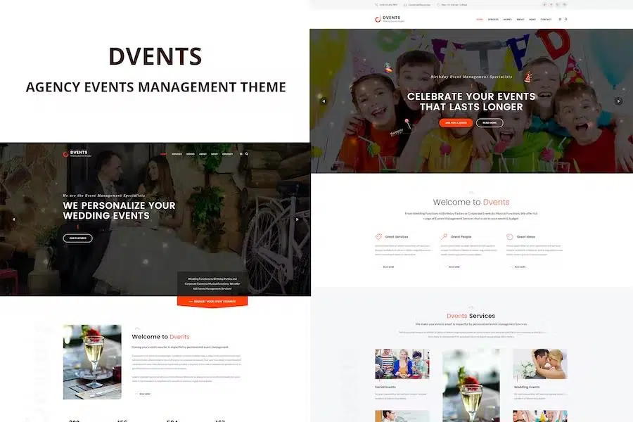 Dvents – Events Management Companies and Agencies WordPress Theme