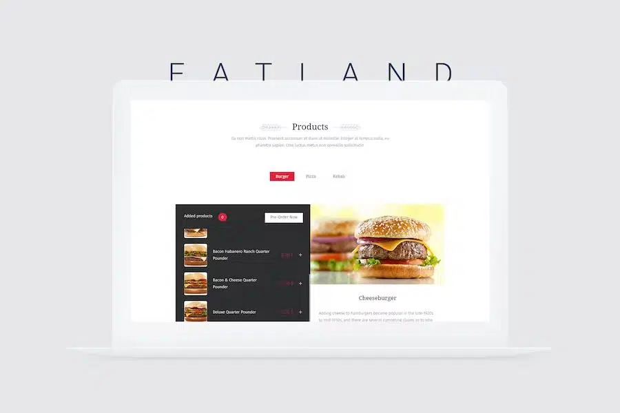 EatLand – eCommerce and Delivery Landing Page