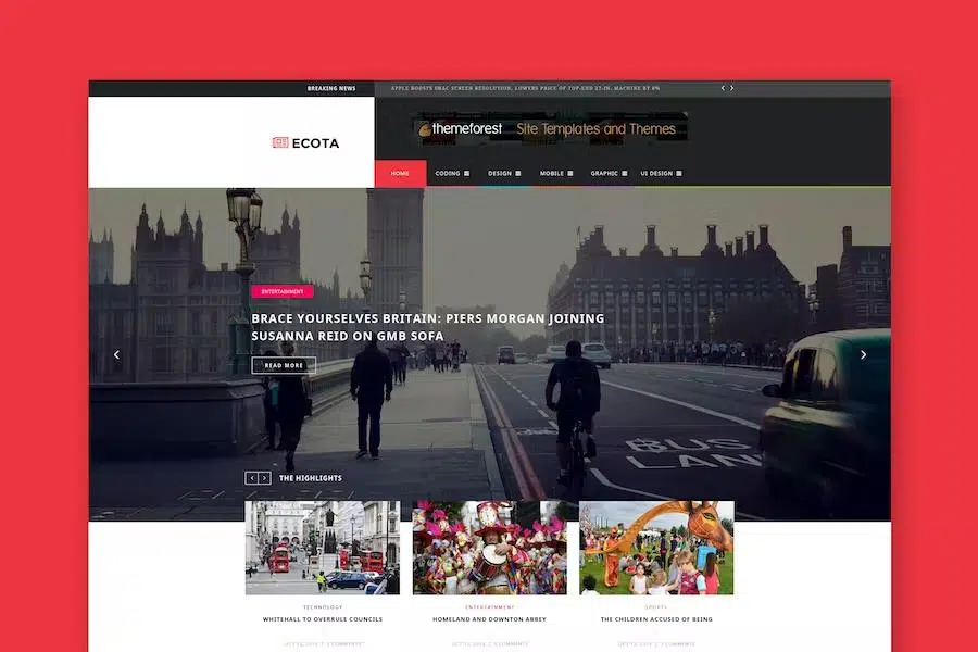 Ecota – Responsive Magazine & News HTML Template