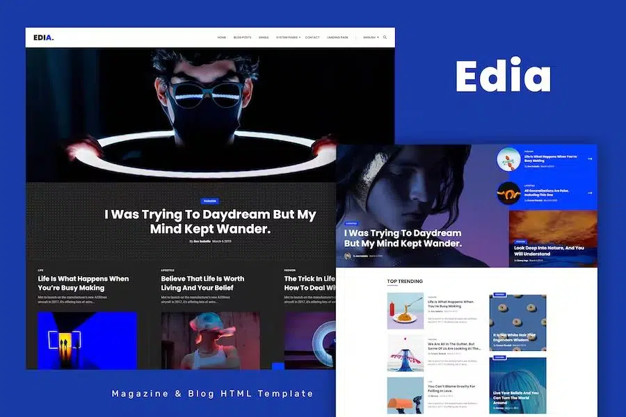 Edia – Blog and Magazine HTML Template