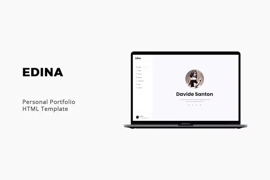 Edina – Personal Portfolio React Template + RTL