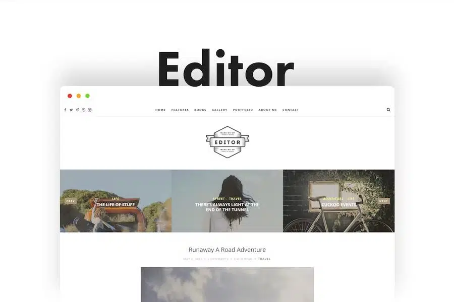 Editor – Blog and Portfolio Template