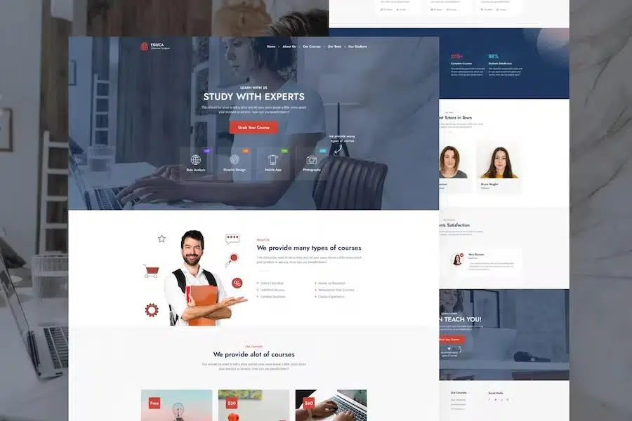 Educa – Landing Page Template