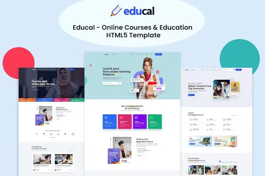 Educal – Online Courses and Education HTML5 Template + RTL