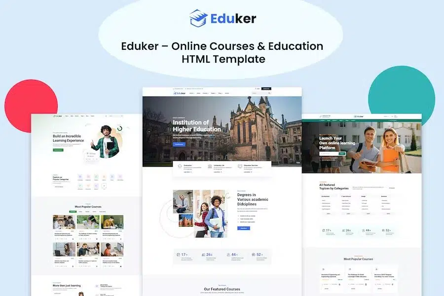 Eduker – Online Course & Education HTML5 Template