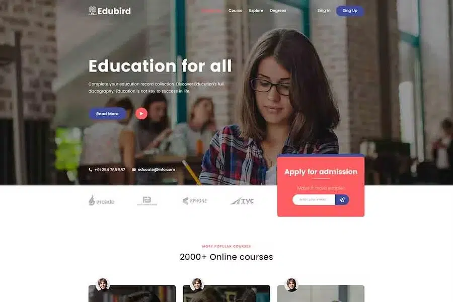 Edukin – Education HTML Template