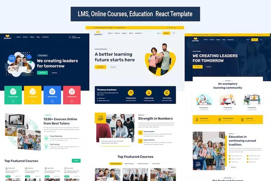 Edumint – LMS, Online Courses, Education HTML Template