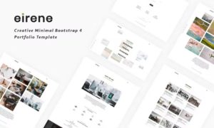 Eirene – Creative Minimal Portfolio Bootstrap 4 Template