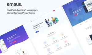 Emaus – SaaS App and Startup Elementor RTL WordPress Theme