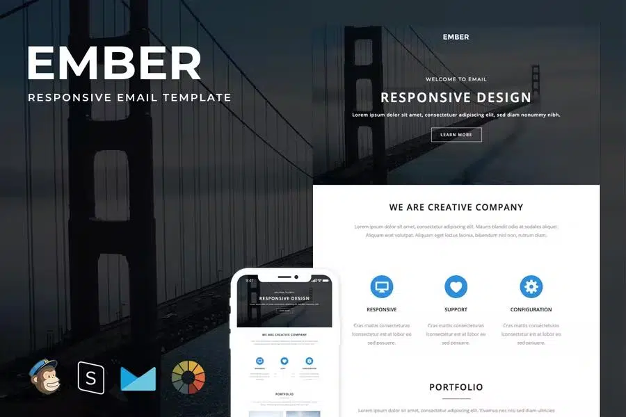 Ember – Responsive Email + StampReady Builder