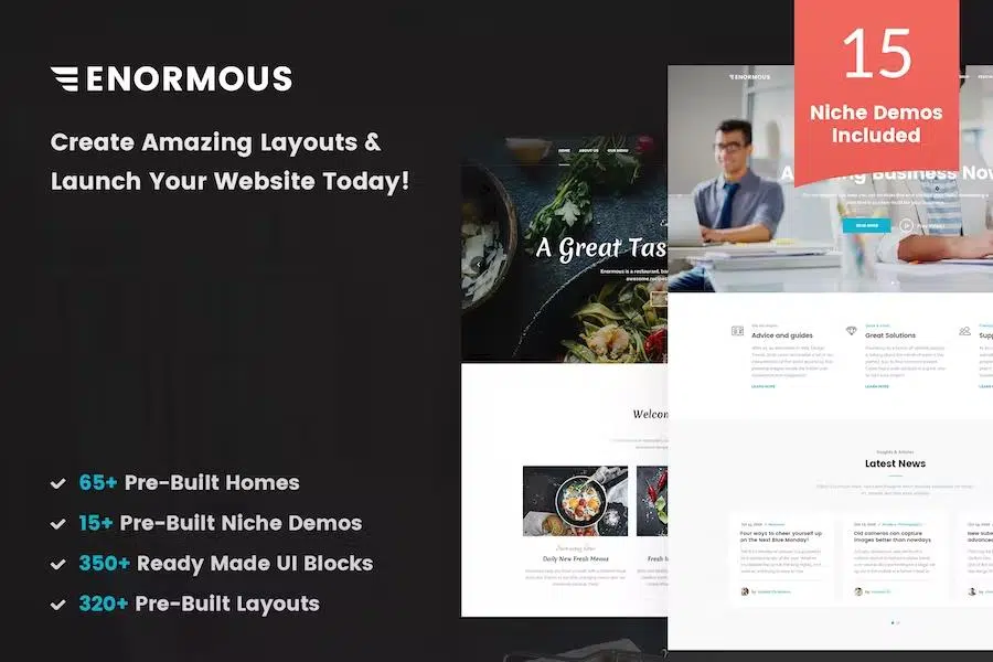 Enormous – Responsive Multi-Purpose HTML5 Template