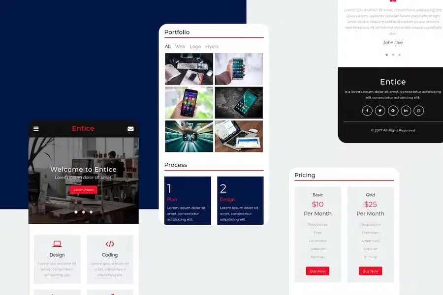 Entice – Multipurpose Mobile Template
