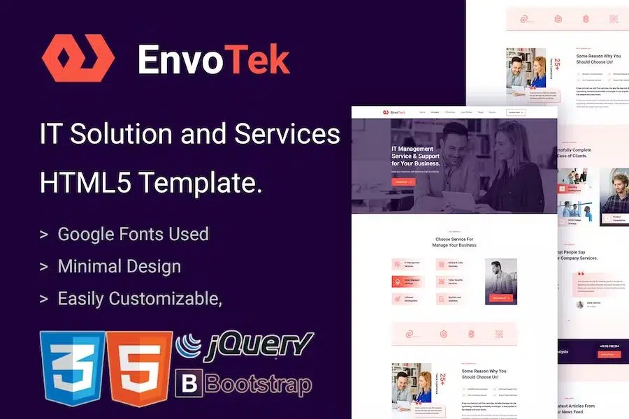 EnvoTek – IT Solution and Services HTML5 Template