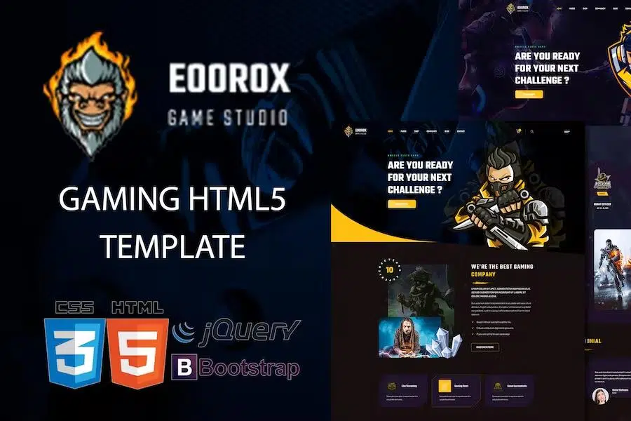 Eoorox – Gaming and eSports HTML5 Template