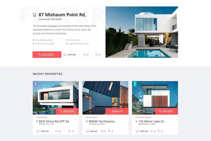 Estate – Property Sales & Rental Site Template