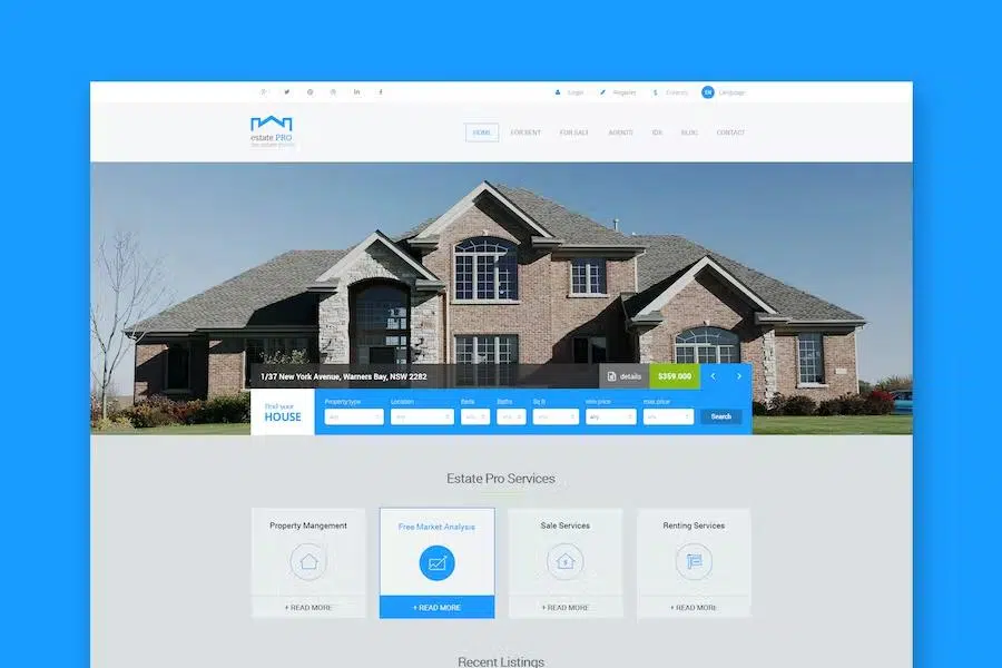 Estate Pro – Responsive HTML Template