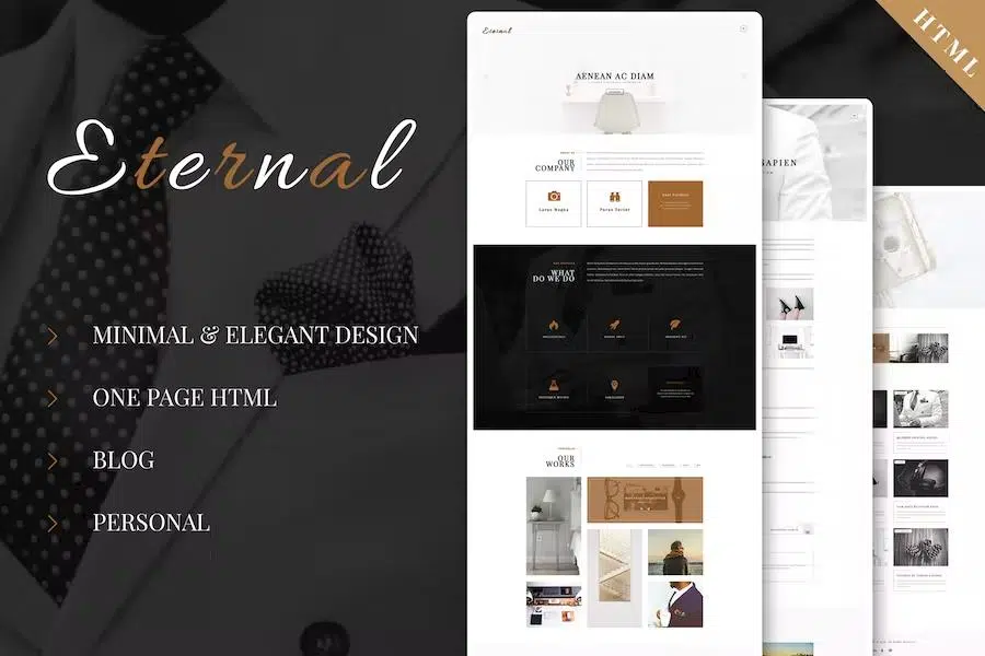 Eternal – Personal Elegant HTML Blog Template