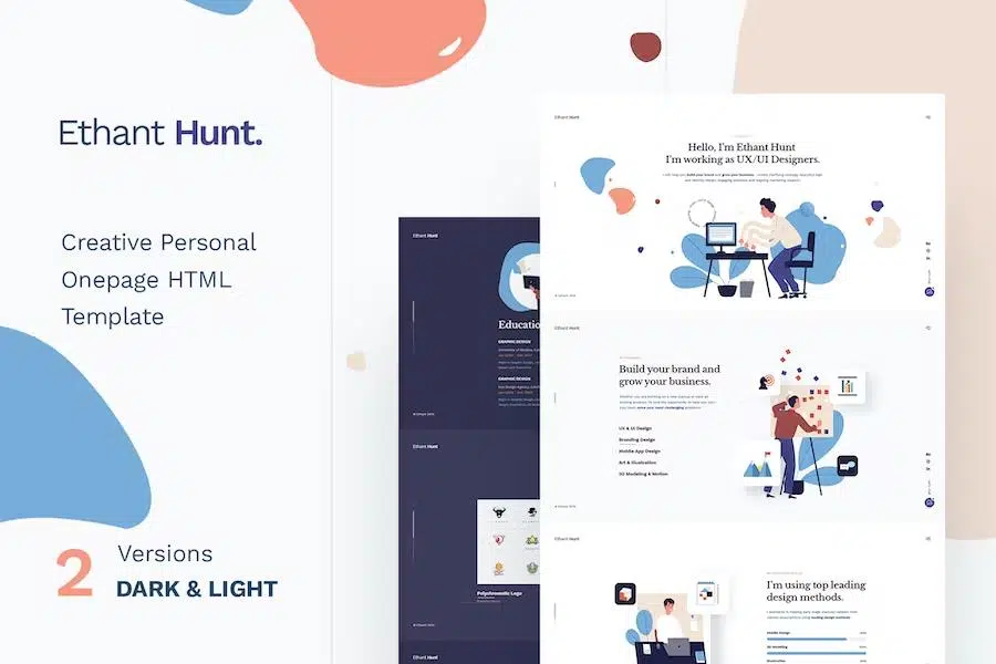 Ethant Hunt – Personal Onepage HTML Template