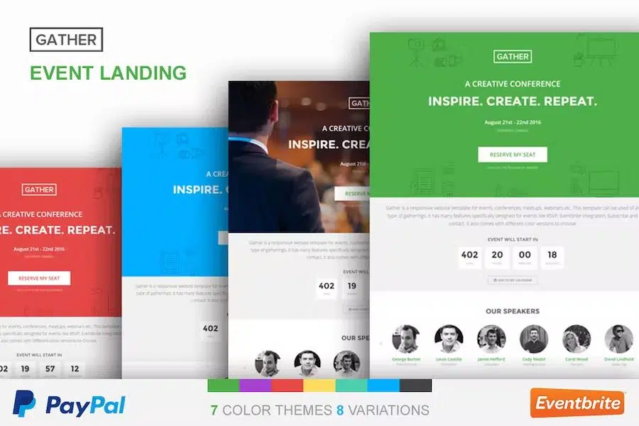 Event Landing Page Template – Gather