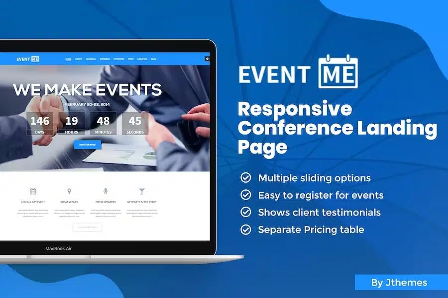 EventMe – Responsive Conference Landing Page