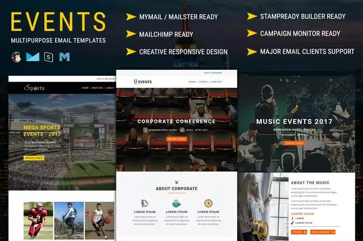 EVENTS – Multipurpose Responsive Email Pack