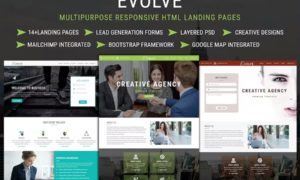 EVOLVE – Multipurpose Responsive HTML Landing Pages